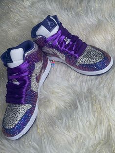 Custom Bling Air Jordan 1 Shoes - Etsy Sparkly Jordans, Customized Nikes, Cute Casual Shoes, Casual Shoes Women Sneakers, Bedazzled Shoes, Nike Shoes Women Fashion, Air Jordan 1 Shoes, Shoes Women Sneakers, Pretty Sneakers