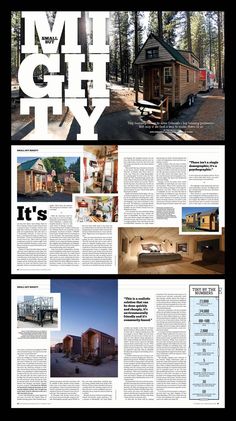 an article in a magazine about tiny houses