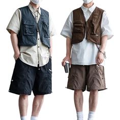 Men Multi Pocket Outdoor Workwear Vest Casual Short Cargo Sleeveless Jacket NEW Material:polyester Size:As Shown Package Contains:1Pc Vest（One vest jacket only, no other clothing or items included） Notes: 1、Due to different screen settings or light reasons, the color of the object may be slightly different from the picture. 2、Due to the size of the items are manually measured there may be a slight error, please refer to the actual item. Polo Vest Outfit, Men’s Vest, Cargo Vest Outfit Men, Outdoor Outfit Men, Utility Vest Outfit Streetwear, Sleeveless Outfit Men, Utility Vest Outfit Men, Sleeveless Jacket Outfit, Baguio Fits