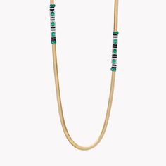 This ethereal necklace features 6.25 carats of vibrant green emeralds set in 18K yellow gold. Part of Nikos Koulis' Feelings Collection, this necklace strikes the ideal balance of delicate gold chain construction paired with exceptional stone work. Ultra-versatile this necklace can be worn as a wrap or draped and layered to make a bold statement. Steal the spotlight with this luminous piece, an instant signature for any occasion. Luxury Green Jewelry With Adjustable Chain, Formal Green Necklace With Delicate Chain, Green Luxury Jewelry With Adjustable Chain, Green Fine Jewelry Necklace With Adjustable Chain, Luxury Green Chain Jewelry, Gold Emerald Single Strand Necklace, Elegant Green Jewelry With Box Chain, Gold Single Strand Emerald Necklace, Yellow Gold Emerald Necklace With Delicate Chain