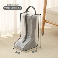 an image of a bag that is in the shape of a boot with zippers on it