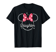 PRICES MAY VARY. Official Disney Merchandise Disney T Shirts for Daughter; Disney Gifts for Daughter; Daughter Birthday; Disney Family Shirts; Disney Hoodies for Daughter; Disney Daughter; Disney Family; Family Trip; Family Vacation; Minnie Mouse; Sparkle; Twinkle; Pink Bow; Head; Ears Lightweight, Classic fit, Double-needle sleeve and bottom hem Family Shirts Disney, Disney Family Shirts, Disney T Shirts, Gifts For Daughter, Birthday Disney, Disney Hoodies, Disney T, Family Family, Disney Tshirts