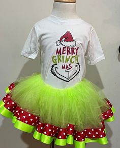 Sz 2t grinch tutu set. new. made to order.  can do other sizes. just ask. baby $50 1yr old $55 2-$65 3-$70 4$75 5$80 Tutu Outfits, Baby Tattoos, Grinch, Girls Dresses, Girl Outfits, Dress Outfits, Kids Outfits, Tattoos, Dresses