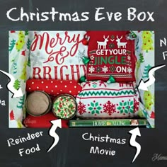 the christmas eve box is packed with gifts