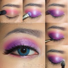 The Brown Skinned Girl's Diary: Purple Eye Makeup Inspired by Elsa the Ice Queen Eye Makeup Halloween, Disney Inspired Makeup, Disney Princess Makeup, Elsa 2, Frozen Jr, Natural Eye Makeup Tutorial, Elsa Costume