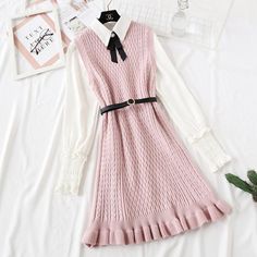 Fabric: Knitted Style: commuting Size: S M L XL Color: apricot, black, gray, pink Everyday School Outfits, Skirts 2022, Orange Outfits, Winter Skirts, Simple Dress Casual, Skirt Sweater, Fashion Vest, Vest Skirt, Sweater Outfits Fall