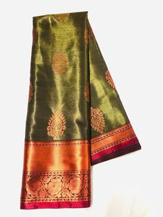 Venkatgiri boota, almond zari chiku zari combination, super soft satin fabric, rich pallu, and blouse. Satin Fabric, Silk Saree, Silk Sarees, Almond, Saree, Satin, India, Silk, Clothes For Women