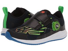 New Balance Kids FuelCore Reveal BOA(r) (Little Kid) - Boys Shoes : Black/Laser Blue : They will hit the pavement running when you update their schoolyard look with the New Balance Kids FuelCore Reveal BOA sneaker, featuring the unique BOA closure system for a customizable and secure fit. Combination mesh and synthetic upper materials. The BOA system closure features dual midfoot straps for a customizable fit. Pull tab at heel for easy on. Round toe with rubber reinforcement. Signature logo deta High-top Scratch-resistant Running Shoes For Training, Scratch-resistant High-top Sneakers For Training, Low-top Scratch-resistant Sneakers For Training, Scratch-resistant Low-top Sneakers For Training, Low-top Training Sneakers Scratch-resistant, Non-slip Dynamic Sneakers For Training, Scratch-resistant High-top Running Shoes, Scratch-resistant Low-top Training Sneakers, Dynamic Non-slip Sneakers For Training