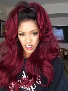 Ombre Hair Extensions Brazilian Remy Hair Body Wave T1B/Burgundy Maroon Hair, Ombre Hair Color, Red Hair Color