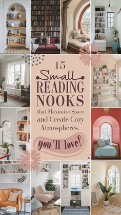 15 Space-Saving Small Reading Nooks You'll Wish You Discovered Sooner! Reading Book Closet, Gallery Wall Reading Nook, Diy Book Corner Reading Areas, Corner Bookshelf With Seat, Reading Corner In Nursery, Side Table Reading Nook, Reading Nook Book Shelves, Reading Corner In Kitchen, Home Book Corner