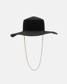 Mila Chain Strap Wool Bolero Hat Black | ALLSAINTS US Bolero Hat, Accessories For Men, 2024 Collection, Leather Jackets, All Saints, Cow Leather, Chain Strap, Women Clothes Sale, Clothing Accessories