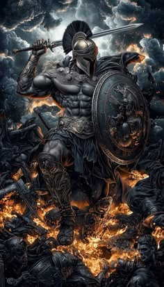 Digital Art Tutorial Photoshop, Storm Breaker, Gladiator Tattoo, Atlas Tattoo, Archangel Tattoo, Viking Battle, Father Tattoos, Spartan Tattoo, Knight Tattoo