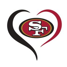 the san francisco state rams logo is shown in a heart - shaped frame on a white background