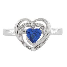 Top of ring height: 11mm

Top of ring width: 12mm

Band width: 2.58mm

Shank width: 1.7mm



Stone material: blue & clear cubic zirconia

Center stone size: 5.5mm

Stone shape: heart shape (center) & round

Center stone carat weight: 0.61 ct.

Total number of CZ stones: 9

Stone setting: Prong setting 



Metal: 925 sterling silver

Plating: rhodium plated

Finish: high polish Heart-shaped Cubic Zirconia Ring With Accent Stones, Heart Cut Cubic Zirconia Birthstone Promise Ring, Cubic Zirconia Heart Shaped Birthstone Promise Ring, Heart-shaped Cubic Zirconia Birthstone Ring For Promise, Cubic Zirconia Heart-shaped Birthstone Promise Ring, Heart-shaped Cubic Zirconia Birthstone Promise Ring, Blue Heart Cut Ring With Accent Stones, Blue Heart Shaped Rings With Accent Stones, Blue Heart-shaped Rings With Accent Stones