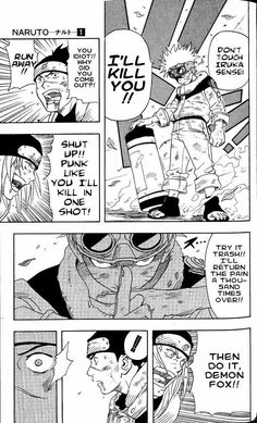 an image of a comic page with the words naruto