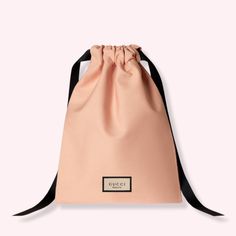 This Bag Is New Without Tags. It Is A Pretty Peachy Pink Color With A Black Drawstring Closure And Feminine Floral Lining. Gucci Bags With Removable Pouch For Everyday, Beige Gucci Pouch Bag, Gucci Beige Pouch Bag, Trendy Pouch With Dust Bag As Gift, Blush Travel Pouch Bag, Feminine Travel Cosmetic Pouch Bag, Pink Tote-style Cosmetic Bag As Gift, Pink Tote-shaped Cosmetic Bag For A Gift, Pink Tote Cosmetic Bag Perfect For Gifts