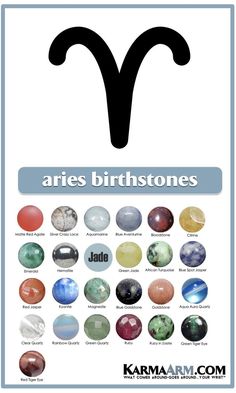 Aries Gemstones, Energy Stones Crystal Healing, Aries Jewelry, Aries Birthstone, Birth Stones Chart