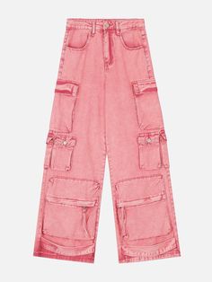 Top Streetwear Brand AelfricEden, Street fashion clothes shopping online, free shipping worldwide! Pink Baggy Pants, Baggy Pants Men, Cargo Pants Fit, Overalls Jeans, Jeans Female, Mens Fashion Work, Design Jeans, American Street, Street Jeans