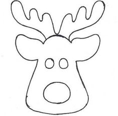 a drawing of a deer's head with antlers on its face and nose