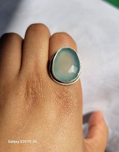 "Giglirigli Gems" Welcomes you "Antique Chalcedony Ring Size 8, Gemstone Ring, Green Band Ring, 925 Sterling Silver Jewelry, Wedding Anniversary Gift, Ring For Daughter" Gemstone : Chalcedony Metal : 925 Sterling Silver Chalcedony Pendants https://www.etsy.com/shop/Giglirigligems?ref=seller-platform-mcnav&search_query=Chalcedony+pendants Chalcedony Earrings https://www.etsy.com/shop/Giglirigligems?ref=seller-platform-mcnav&search_query=Chalcedony+earrings Chalcedony Ring https://www.etsy.com/sho Chalcedony Rings Fine Jewelry For Gift, Adjustable Chalcedony Jewelry For Anniversary, Handmade Adjustable Moonstone Ring In Fine Jewelry Style, Adjustable Chalcedony Ring, Adjustable Handmade Fine Moonstone Ring, Adjustable Round Chalcedony Ring, Handmade Adjustable Crystal Ring Fine Jewelry, Handmade Adjustable Crystal Ring, Handmade Silver Chalcedony Moonstone Ring