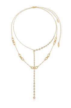 18kt gold plated Brass CZ Set of 2 separate necklaces First necklace: 16 Inches + 5 Inch extender Lariat necklace: 16 Inches + 5 Inch drop + 5 Inch extender Elegant Layered Dangle Chain Necklace, Elegant Chain Necklace With Adjustable Length, Gold Y-shape Chain Necklace With Adjustable Chain, Gold Y-shape Clavicle Chain Necklace, Gold Y-shape Adjustable Chain Necklace, Gold Y-shape Delicate Chain Necklace, Elegant Gold Chain Necklace With Adjustable Length, Gold Y-shape Lariat Necklace With Clavicle Chain, Gold Y-shape Drop Necklace With Clavicle Chain