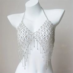 Sexy Sparkling Mesh Crystal Bra Chain Jewelry Women's Fashion Luxury Ball Party Rhinestone Bra Chain Jewelry Body Jewelry Item Type: Body Jewelry Material: Rhinestone Style: Cute/Romantic Body Jewelry Type: Retainers & Hide-it Jewelry Choice: yes Party Body Jewelry With Bling And Crystal, Summer Party Backless Body Chain, Glamorous Chain Body Jewelry For Parties, Crystal Body Jewelry With Rhinestones For Parties, Silver Rhinestone Body Chain For Night Out, Party Crystal Body Jewelry With Chain Detail, Glamorous Crystal Chain Body Jewelry, Glamorous Crystal Body Jewelry With Chain, Party Crystal Body Jewelry With Chain