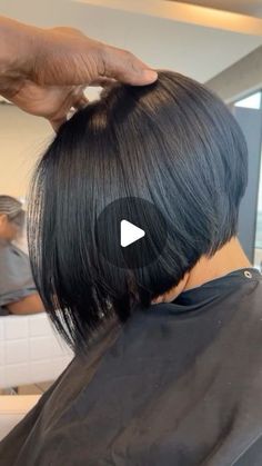 Black Hair Bobs Medium, Short Bob With Side Shave, Black Girls Haircut Styles, Layered Bobs For Black Women, Tboz Tlc Haircut, Middle Part Stacked Bob, Acemetrical Bob Black Women, Bobs Hair Styles For Black Women