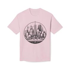 ## Cozy Cotton Tee: Flaunt Your SF Love Sustainably!Take your style to new heights with our San Francisco Skyline Tee for Women! Crafted from 100% premium quality cotton, this trendy tee perfectly blends comfort and fashion. Designed with the iconic San Francisco skyline, this top is a must-have for any Dipaliz Diva who wants to flaunt their love for the City by the Bay.This cozy cotton tee features a classic fit and soft, pre-shrunk fabric, ensuring it maintains its shape wash after wash. Feel Urban Pink T-shirt With Relaxed Fit, Urban Style Pink Relaxed Fit T-shirt, Pink Relaxed Fit Urban T-shirt, Us Fashion, San Francisco City, Trendy Tee, Tees For Women, City Skyline, San Francisco Skyline