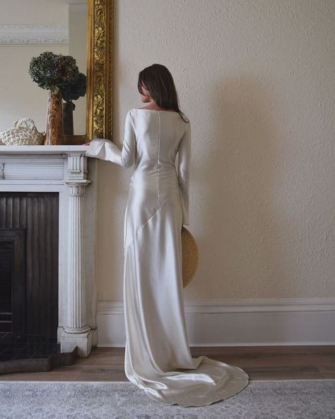 olivia rose the label (@oliviarosethelabel) • Instagram photos and videos Unique Wedding Dresses With Sleeves, Elegant Long Sleeve Wedding Dresses, Bridal Train, Olivia Rose, Bridal Design, Long Sleeve Wedding Dresses, Sleeve Wedding Dresses, Bias Cut Dress, English Wedding