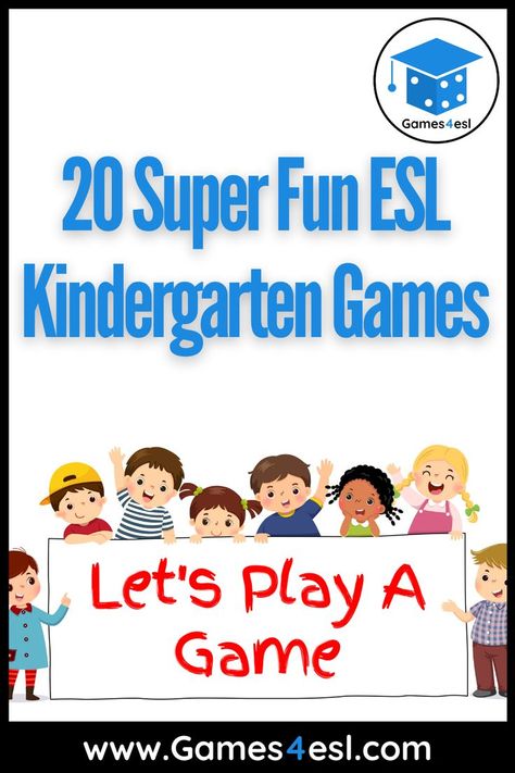 Check out our favorite FREE ESL Kindergarten games and activities. Esol Kindergarten Activities, Pre K Esl Activities, Kindergarten Esl Lessons, English Games For Preschoolers, Language Games For Preschool, Esl Classroom Games, Preschool Esl Activities, English Games For Kindergarten, Esl Kindergarten Activities