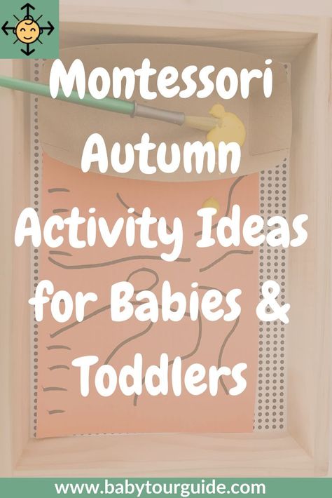 Looking for Fall Montessori activities to do with your sweet baby or toddler? Well as a Montessori Teacher, I love Fall activities! Check out my List of Fall activity ideas that optimize your baby's development through fun Fall activities and happens to be a lot of fun! #montessoribaby #montessoritoddler #fallactivities #babyactivity #montessoriactivity #montessoriactivities #toddleractivity #fall #seasonal Fall Activities For 6 Month Old, Fall Activities For Babies Daycare, November Activities For Babies, October Baby Activities, Fall Toddler Montessori Activities, Fall Ideas For Infants, Montessori Fall Activities For Toddlers, Fall Toddler Activities Under 2, Baby Fall Activities