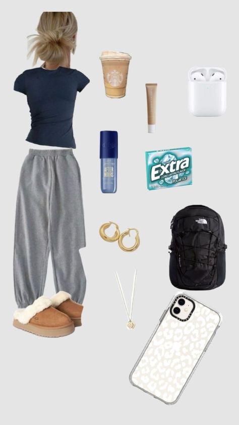 Everyday School Outfits, Comfy School Outfits, First Day Outfit, Simple Outfits For School, Back To School Fits, Stylish Fall Outfits, School Fit, Casual Preppy Outfits, School Outfit Ideas