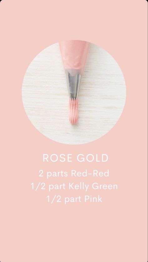 Wilton Color Right Mixing Chart Pink, Peach Icing Color, Muted Frosting Colors, Dusty Rose Food Coloring, Pink Icing Color Chart, Rose Gold Icing Color, Pink Frosting Color Chart, Color Chart Mixing, Frosting Color Chart