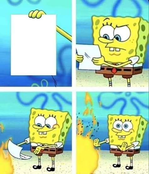 Meme Spongebob, Template Meme, Paper Fire, Blank Memes, Meme Maker, 밈 유머, Crazy Funny Pictures, Cute Jokes, Spongebob Memes