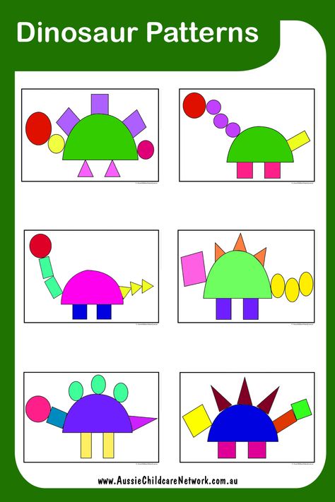 Dinosaur Shapes Match enables children to match shapes to the dinosaurs. This is a great way for children to create dinosaur pictures using different shapes. Create A Dinosaur, Dinosaur Shapes Preschool, Preschool Dinosaur Circle Time, Dino Art For Preschool, Build A Dinosaur With Shapes, Shape Dinosaurs Preschool, Dinosaur Art For Kindergarten, Dinosaur Shapes Free Printable, Build A Dinosaur Printable