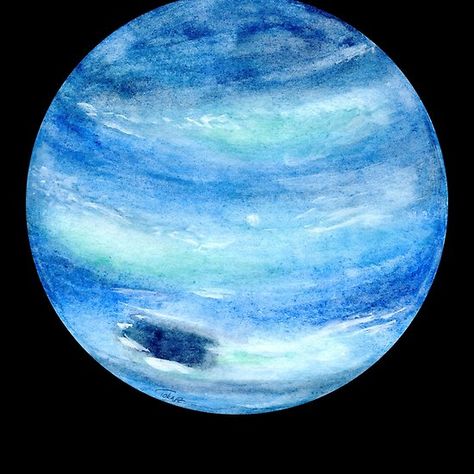 Neptune | Planet Series 2018 Makayla Planet, Neptune Tattoo Planet, Neptune Planet Aesthetic, Planet Neptunus, Neptune Aesthetic, Ocean Planet, Water Planet, Planet Neptune, Neptune Planet