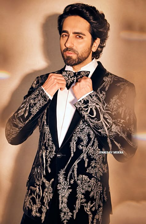 Gaurav Gupta - India 🇮🇳. Black Jodhpuri, Groom Trends, Embroidered Tuxedo, Indian Wedding Suits Men, Black Men Suits, Designer Tuxedo, Western Silhouette, Indian Jackets, Wedding Outfits For Groom