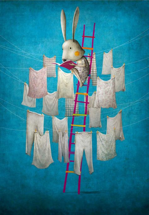 El ilustrador mexicano Gabriel Pacheco tiene un estilo inolvidable. Laundry Day, Art Academy, Art Et Illustration, Art Website, Childrens Illustrations, Book Illustrations, Children's Book Illustration, Clothes Line, Art And Illustration