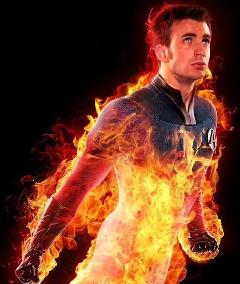 chris evans as the human torch | real name jonathan storm alias es johnny storm john storm gender Chris Evans Human Torch, The Human Torch, Chris Evans Smile, Fantastic Four Movie, Johnny Storm, Chris Evans Shirtless, Doug Jones, The Fantastic Four, Mister Fantastic