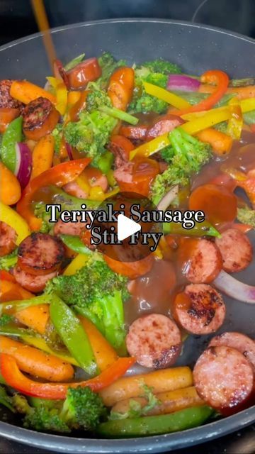 Kendall Taylor | Sausage Stir Fry  Quick dinner idea - Teriyaki sausage stir fry  This was quick & easy yet fulfilling meal.   Enjoy this over rice or as ... | Instagram Korean Sausage Stir Fry, Sausage Stir Fry Recipes, Smoked Turkey Sausage Recipes, Kielbasa Stir Fry, Chicken Sausage Stir Fry, Sausage Stir Fry, Broccoli Sausage, Turkey Sausage Recipes, Smoked Sausages