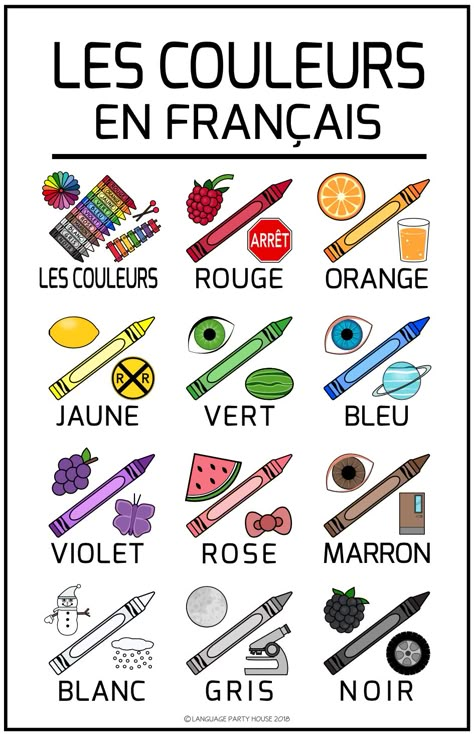 Preschool French Lessons, French Preschool Activities, Colors In French, French Language Learning Kids, French Printable, French Basics, French Flashcards, Basic French Words, Basic French