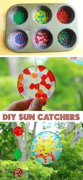 DIY Sun Catchers -- A ton of DIY super easy kids crafts and activities for boys and girls! Quick, cheap and fun projects for toddlers all the way to teens! Listotic.com Diy Sun Catchers, Projects For Toddlers, Easy Kids Crafts, Activities For Boys, Summer Crafts For Kids, Crafts For Kids To Make, Camping Crafts, Fun Crafts For Kids, Easy Crafts For Kids