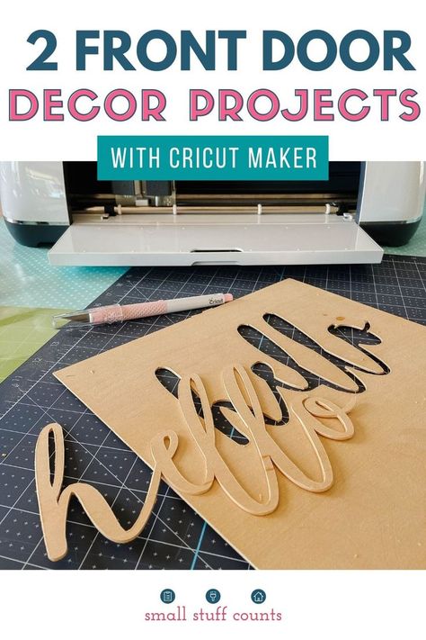 Welcome Mat Diy, Cricut Wood, Circuit Maker, Cricut Maker Projects, Circuit Crafts, Cricut Maker 3, Cricut Supplies, Idee Cricut, Cricut Explore Projects