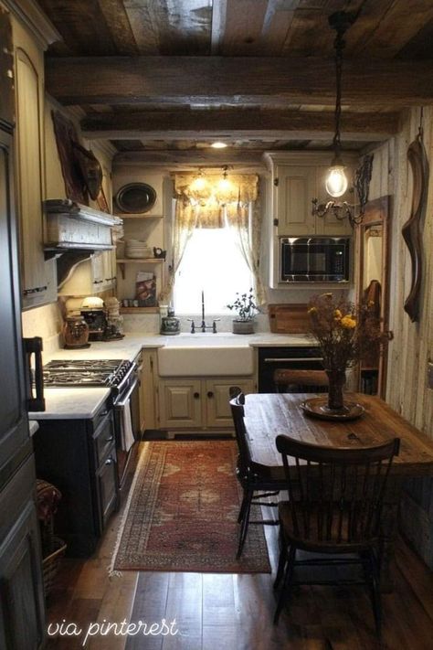 Old Kitchen Aesthetic, German Houses Interior, Cottage Life Aesthetic, French Country Apartment, Wisteria Aesthetic, 1920s Kitchen, Countryside Garden, Kitchen Pantry Cupboard, Dream House Aesthetic