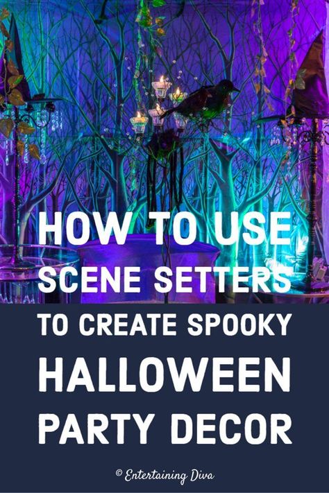 Diy Halloween Bottles, Halloween Scene Setters, Haunted Mansion Decor, Haunted House Halloween Party, Halloween Haunted House Decorations, Haunted Mansion Halloween, Scene Setters, Happy Halloween Witches, Halloween Party Decorations