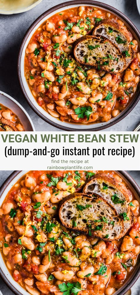 Gluten Free Vegan Crockpot Meals, Vegan Dinner One Pot, Vegan Soup Recipes Instant Pot, Easy Vegan Gluten Free Meals, Instapot Beans Recipe, Meat Free Soup Recipes, Vegan Gluten Free Crockpot Recipes, Vegan And Gluten Free Recipes Dinner, Vegan Yummy Recipes