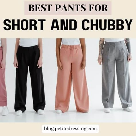 Wide Leg Trousers Plus Size Outfit, Palazzo Pants For Petite Women, Cute Plus Size Business Casual Outfits, Flare Pants Casual Outfit, Best Trousers For Short Women, Styling Pants Women, Dockers Women Outfit Pants, Dress Pants For Petite Women, Dress Pants For Short Women