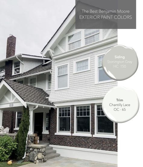 Exterior paint colors, Benjamin Moore, gray exterior, Historic Seattle home, Stonington gray HC-150, Chantilly Lace OC-65 Stonington Gray Benjamin Moore Exterior, Krypton Exterior Paint, Benjamin Moore Wedgewood Gray Exterior, Benjamin Moore Stonington Gray Exterior, Benjamin Moore Copley Gray Exterior, Grey Exterior House Colors, Stonington Gray, Benjamin Moore Exterior, Gray House Exterior