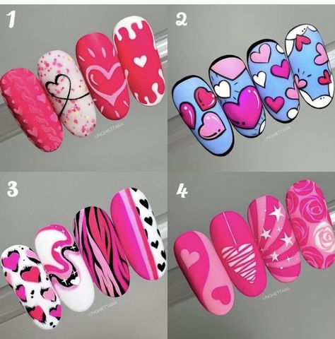 Valentine’s Day Nail Art, Cute Valentine’s Day Nails, Nail Valentines Day, Valentine Nails Designs, Valentines Nails Ideas, Valentines Nail Designs, Valentines Nail Art, Nail Art Designs Valentines, Nail Art Designs Valentines Day