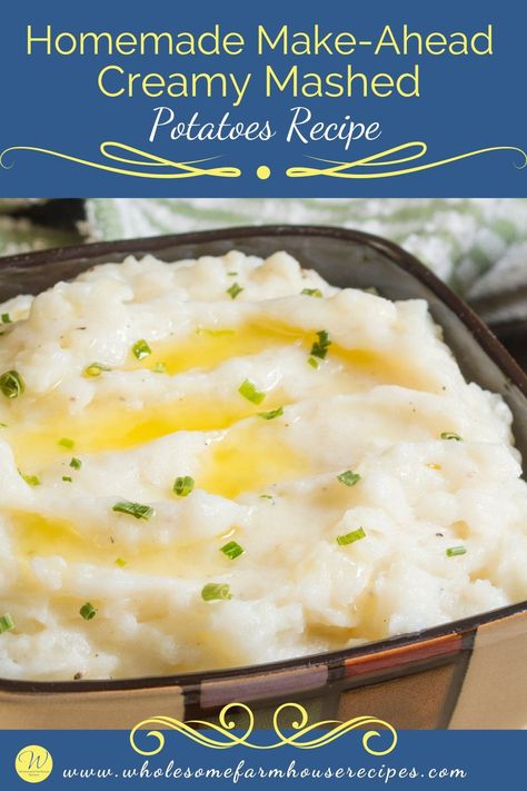 Make these incredibly Make-Ahead Creamy Mashed Potatoes in advance, preparing them up to two days before and easily reheating them in the Best Mashed Potatoes Ever, Frozen Mashed Potatoes, Reheat Mashed Potatoes, Cooking Mashed Potatoes, Mashed Potatoes Recipe Easy, Mashed Potatoes Thanksgiving, Creamy Mashed Potatoes Recipe, Make Ahead Mashed Potatoes, Crockpot Mashed Potatoes